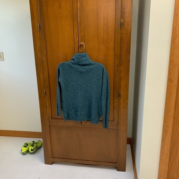 MADEWELL cowl neck knit sweater MED no material tag high low hem side slit 19pit - Picture 2 of 8